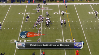 Illustration for article titled The Patriots Annoyed John Harbaugh By Having Fun With Eligible Receivers